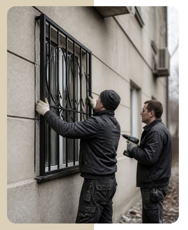 Установка наружных оконных решеток в Щербинке под ключ